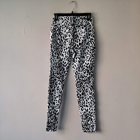 L'Agence Marguerite Genoa Print Stretch Jeans Pant in White & Black - Size 25 - Picture 4 of 11